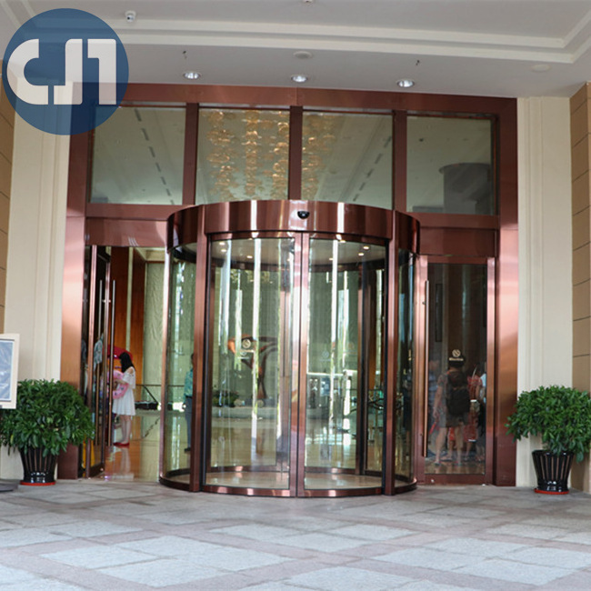 Electrically Hotel Aluminum Frame Revolving Door Used Exterior Glass Doors Automatic Revolving Door Customized