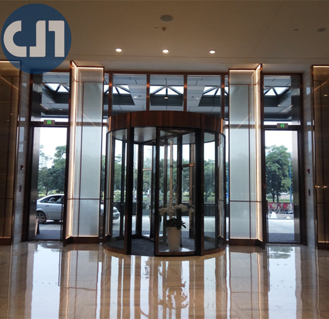 Electrically Hotel Aluminum Frame Revolving Door Used Exterior Glass Doors Automatic Revolving Door Customized