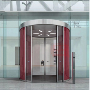 Aluminium Door Curved Glass Sliding Doors Full Circular Automatic Curved Door Round Entrance Gate