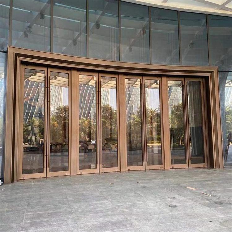 Custom Used Commercial Glass Entry Doors Exterior Metal Front Balanced Door Aluminum Glass Door