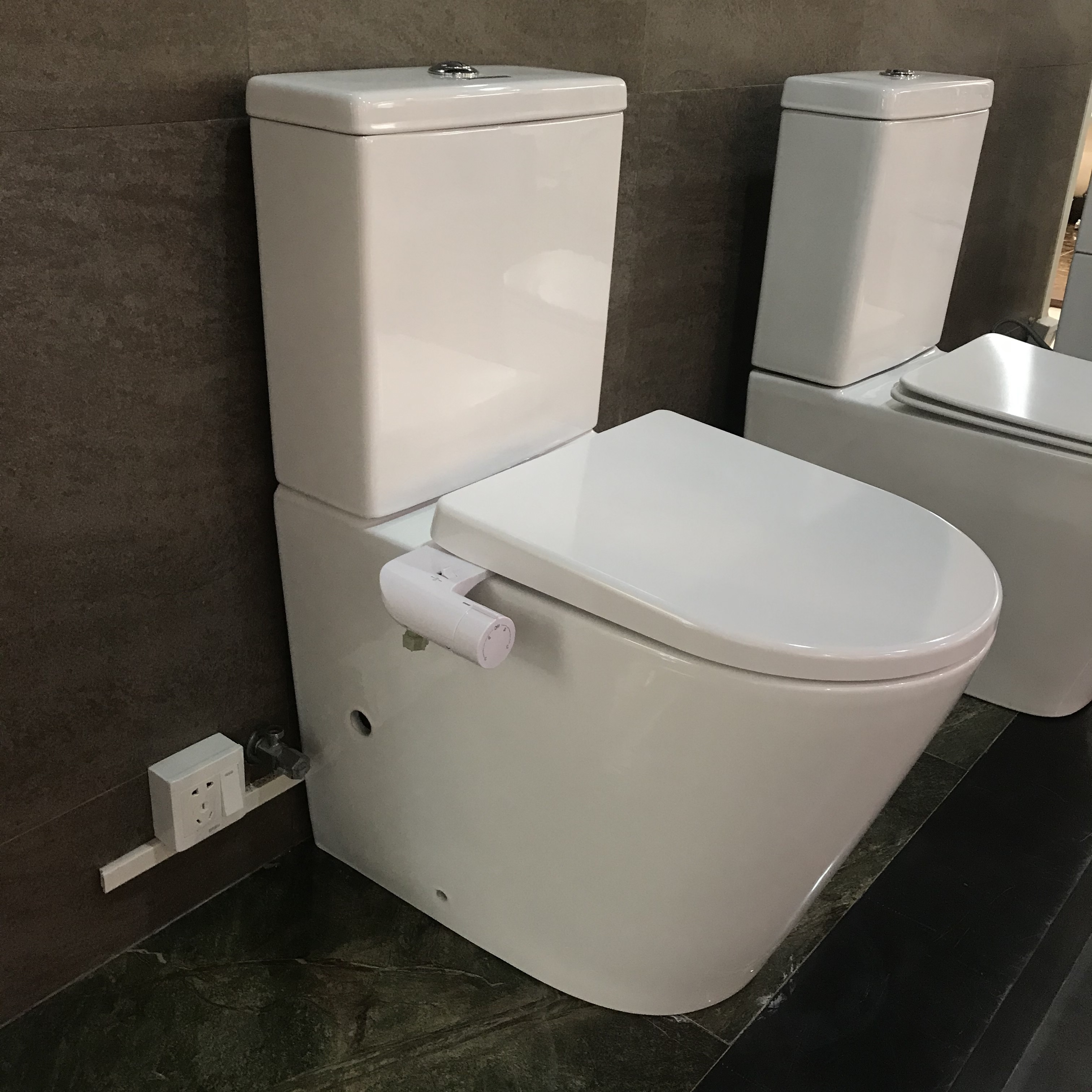 European Modern Bathroom Ceramic Soft Closing Seat Cover WC Toilet Sanitary Ware Back to Wall Comfort Height Toilet