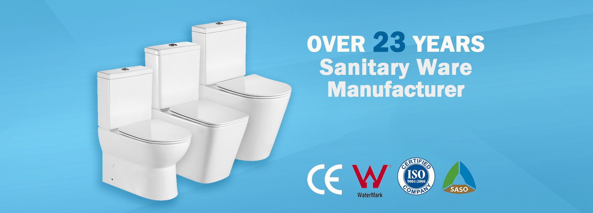 watermark CE Europe sanitaryware New Design Product modern seat two pieces ceramic toilet