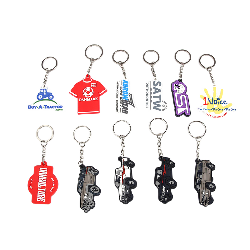 Customised stanley rubber cross soft PVC character pendants keychains