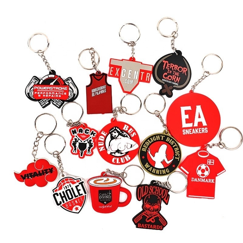 Custom Anime Key Ring Soft PVC Keychain Accessories for Advertising Gifts