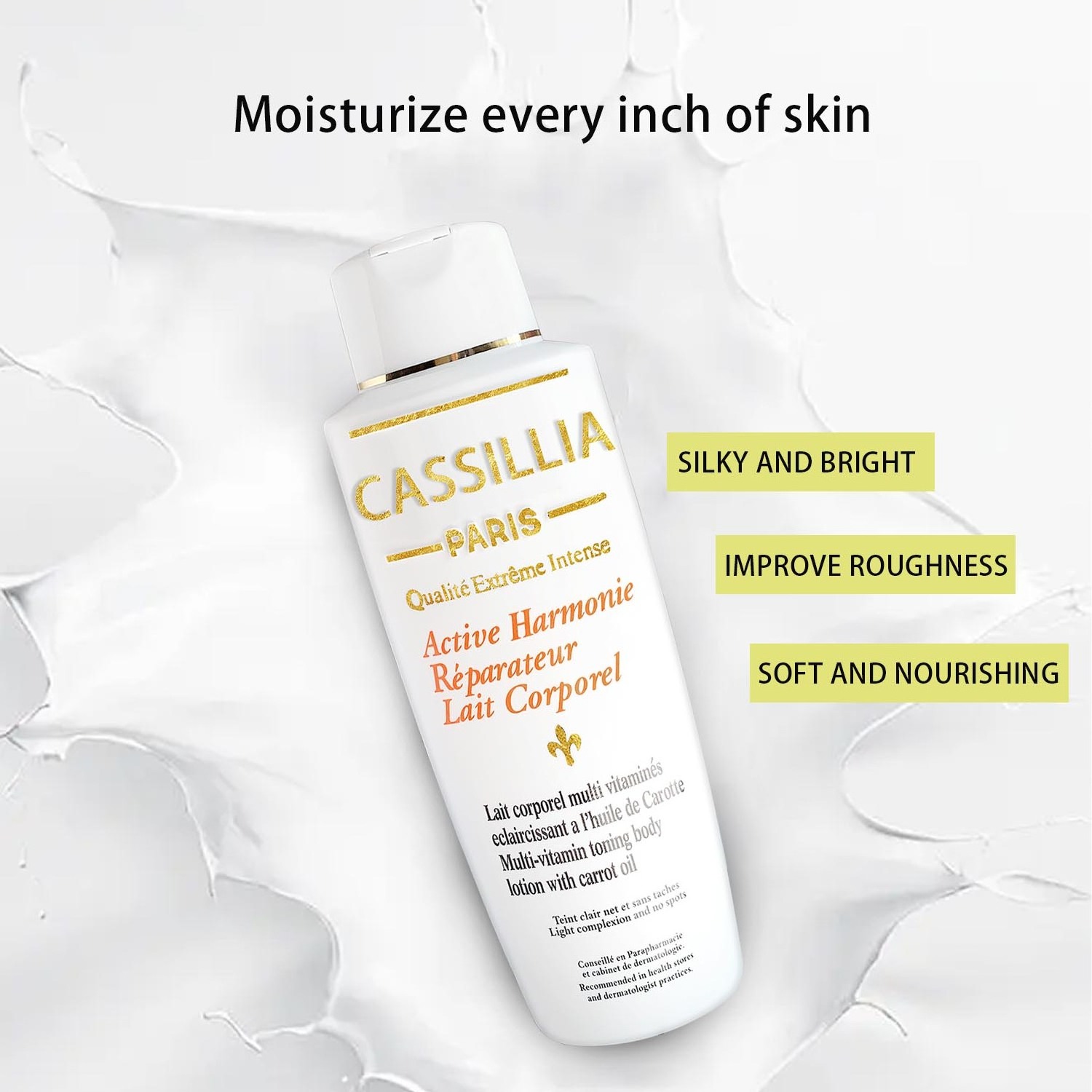 CASSILLIA OEM ODM Private Label Vitamin C Whitening Moisturizing And Brightening Body Cream