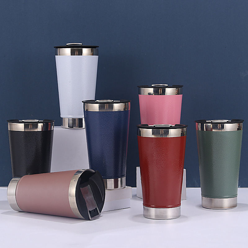 Beer Tumbler Double Wall Stainless Steel Beer Cup with Bottle Opener Tumbler Mug Thermos Bottle