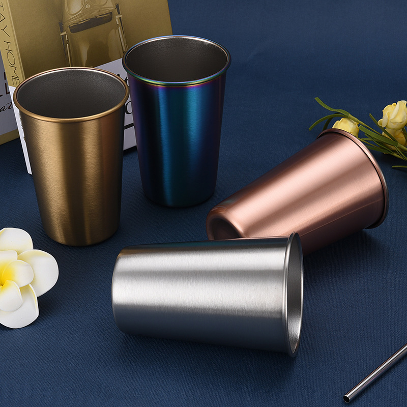 Hot Sale Eco-Friendly Metal Stainless Steel 304 Tumbler Drinking Cooler Mug Beer Cup