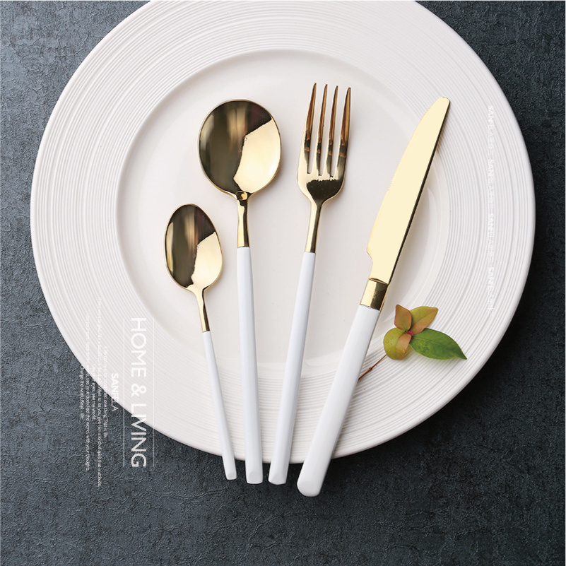 Fancy Color Plated Stainless Steel Cutlery and Cutlery Set