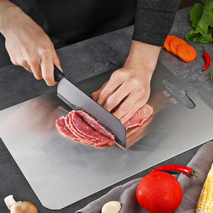 Household 304 Stainless Steel Chopping Board kitchen double-sided knife board chopping board