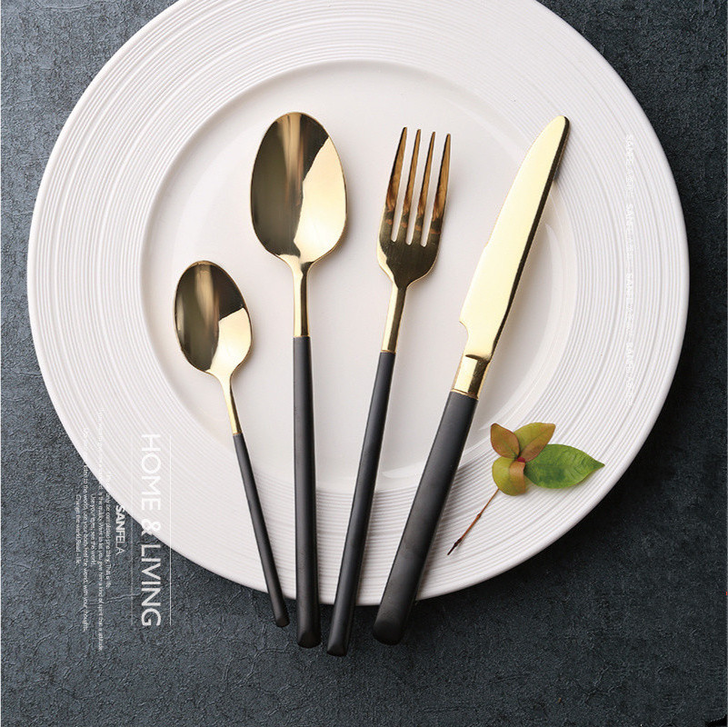 Fancy Color Plated Stainless Steel Cutlery and Cutlery Set