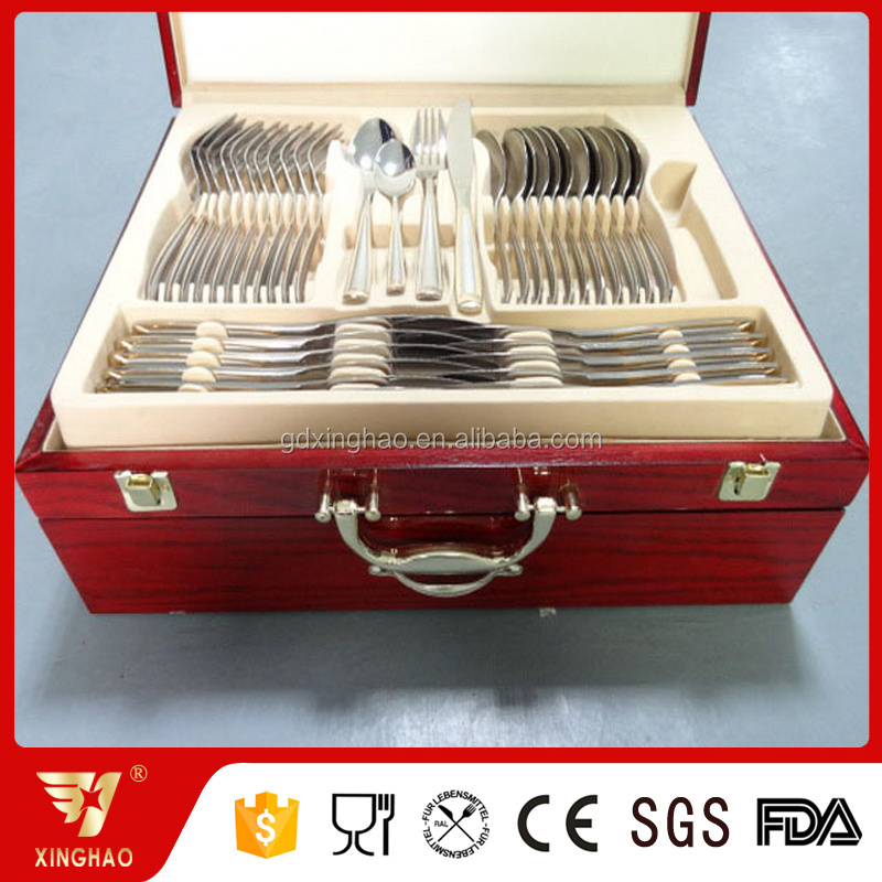 China Factory Stainless Steel Cutley Set 84pcs 72pcs 103pcs Gold Cutlery Set