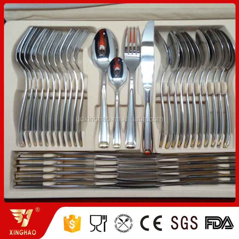 China Factory Stainless Steel Cutley Set 84pcs 72pcs 103pcs Gold Cutlery Set