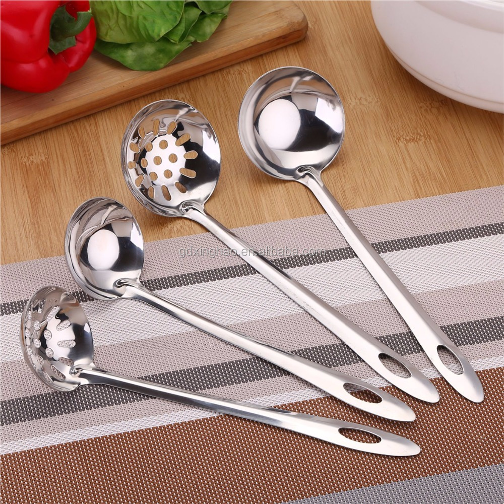 Chinese Supplier stainless steel cooking slotted spoon kitchen spoon