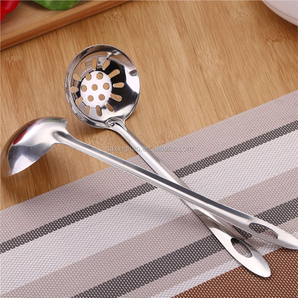 Chinese Supplier stainless steel cooking slotted spoon kitchen spoon