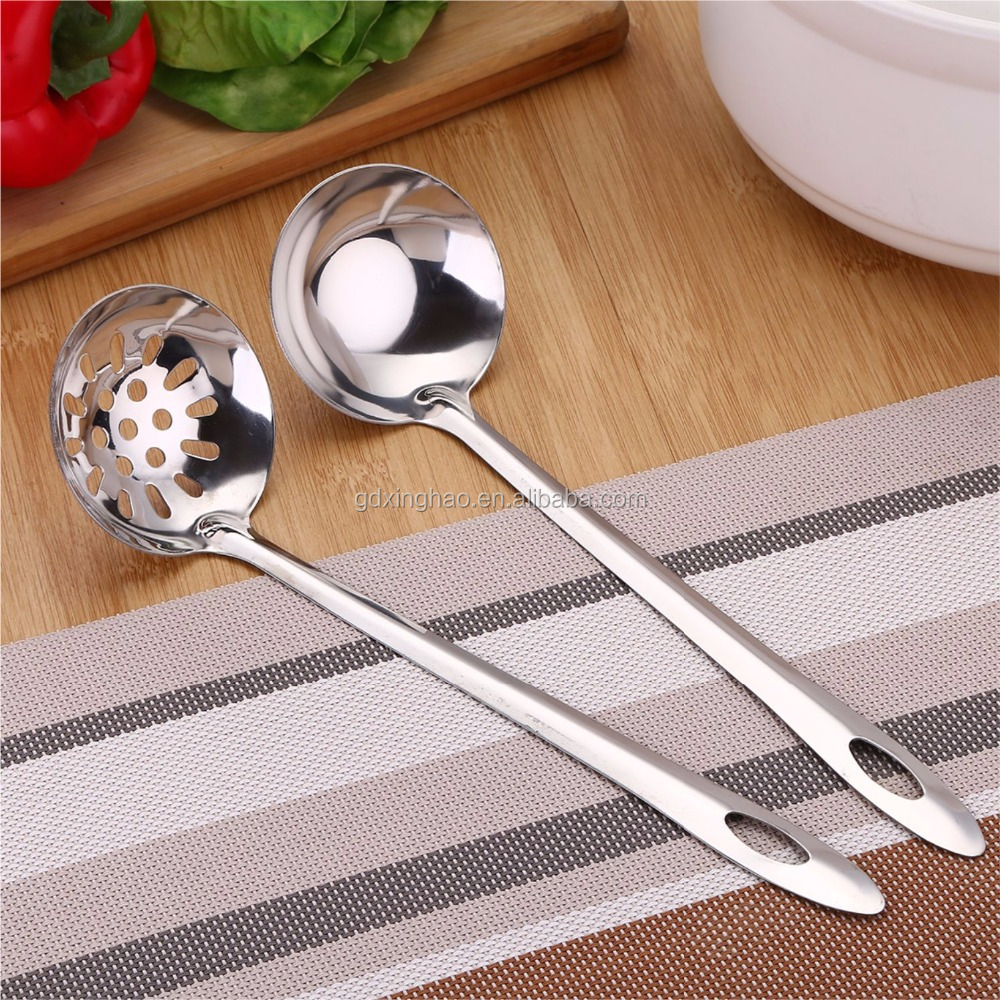 Chinese Supplier stainless steel cooking slotted spoon kitchen spoon