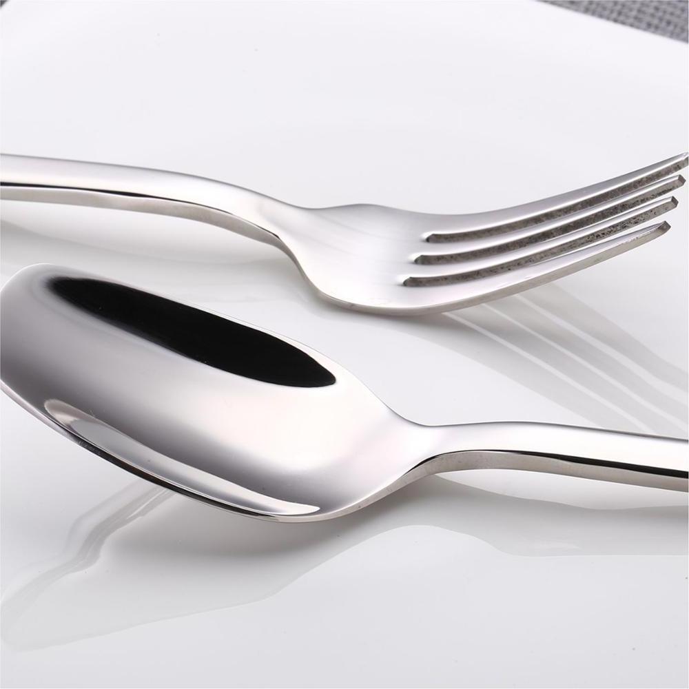 Western Germany Design Square Handle 4pcs Stainless steel 18/10 Spoon Fork Silverware Dinnerware Set