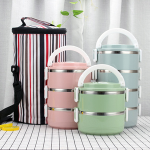 Stackable Stainless Steel Lunch Box Bento Box Thermal Food Container