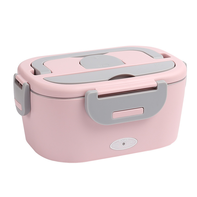 Hot 1.5L USB Home Car Use Stainless Steel Portable Electric Food Warmer Heater Container Heating Lunch Box with Carry Bag