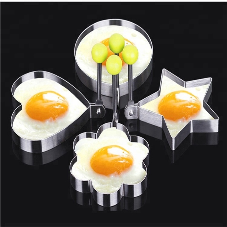 Creative Shapes Fried Egg Mold Pancake Mold/Mould Non Stick Egg Shaper Ring with Handle