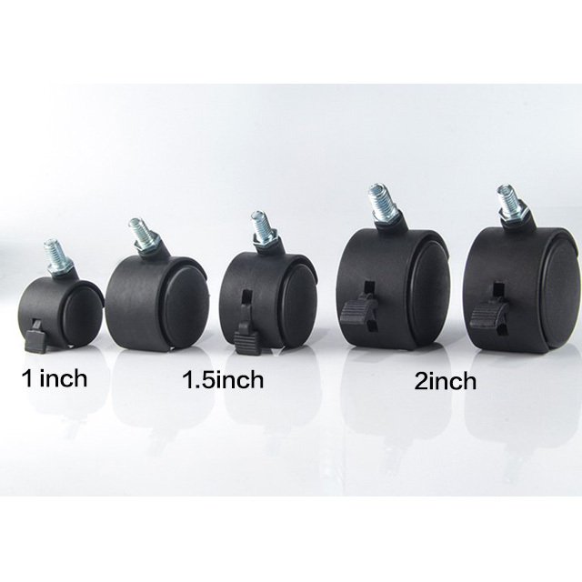 hot sale 2 inch 8mm furniture caster wheel nylon wheels castors plate roller casters wheels for furniture