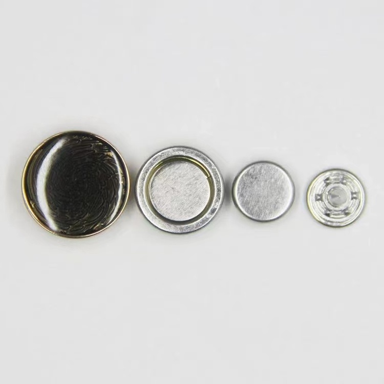 Product High Quality Round Long Bonnets Fabric Cover Metal Snap Button China Custom Zinc Alloy Square Engrave Washable buttons