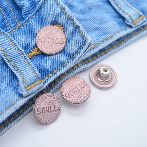 Custom Logo Clothing 17MM Brass Silver Denim Jeans Buttons And Rivets Jean Jacket Buttons for jeans