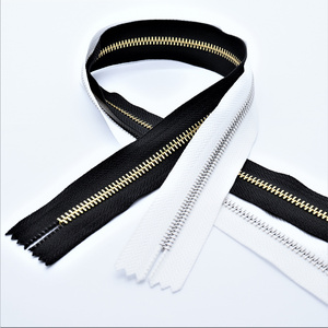 #3 #5 #7 #8 #10 bag cremallera fermuar metallic nylon reverse zipper custom zipper for clothes open end metal zip