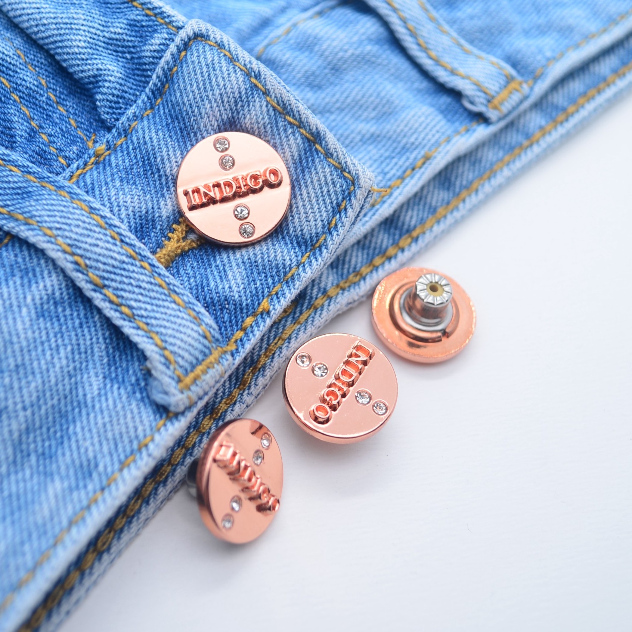 Custom Logo Clothing 17MM Brass Silver Denim Jeans Buttons And Rivets Jean Jacket Buttons for jeans