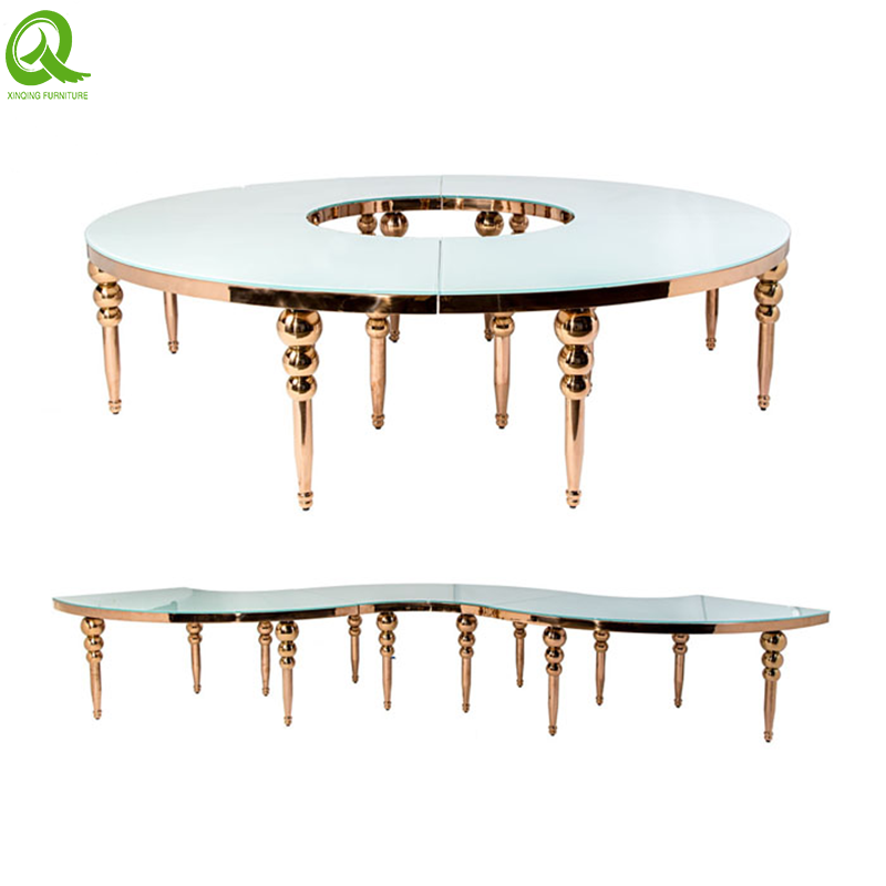 Wholesale Big Round Extra Large Seats Tempered Glass Italian Marble Dining Table TH405