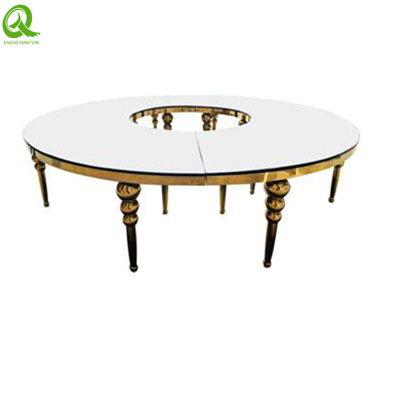 Wholesale Big Round Extra Large Seats Tempered Glass Italian Marble Dining Table TH405