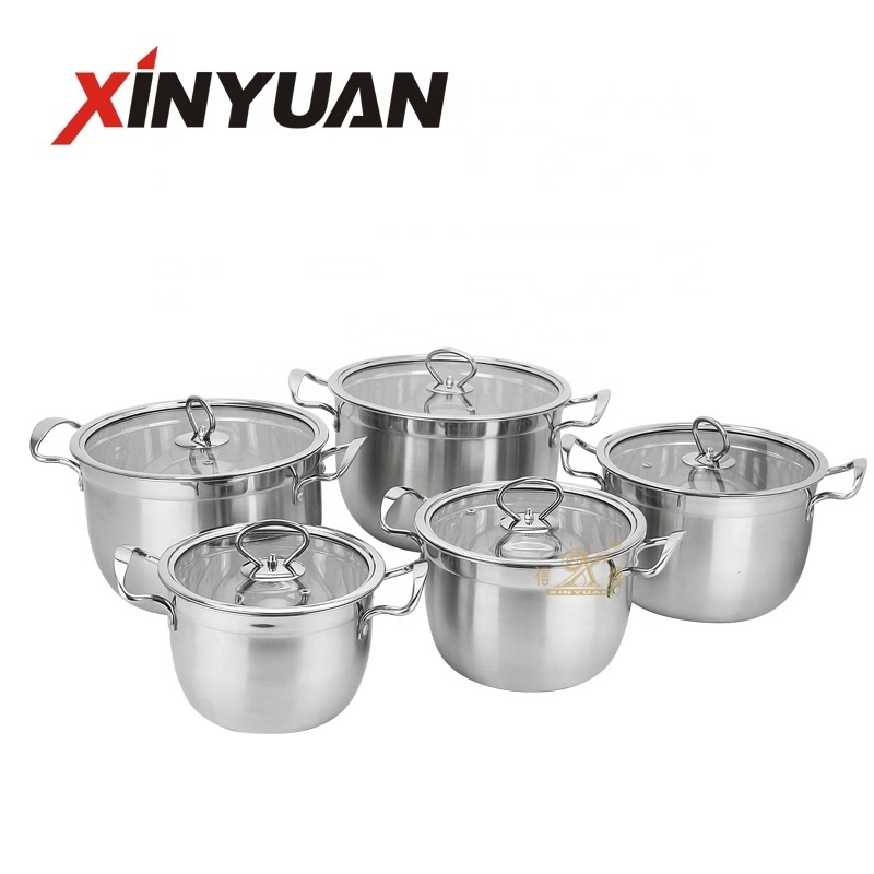 Top grade large stainless steel cooking pots stainless pail commercial cooking pot