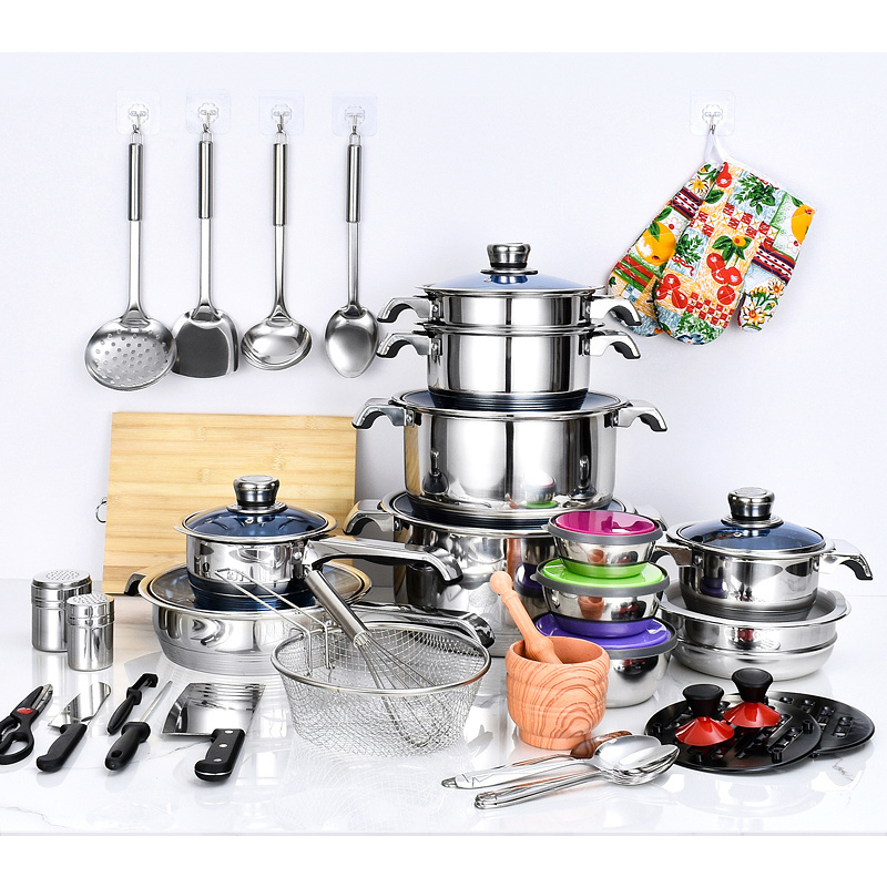 hot selling 2023 panela eletrica stainless steel cooking pot cookware set kitchen utensils cooking utensil cast iron pots