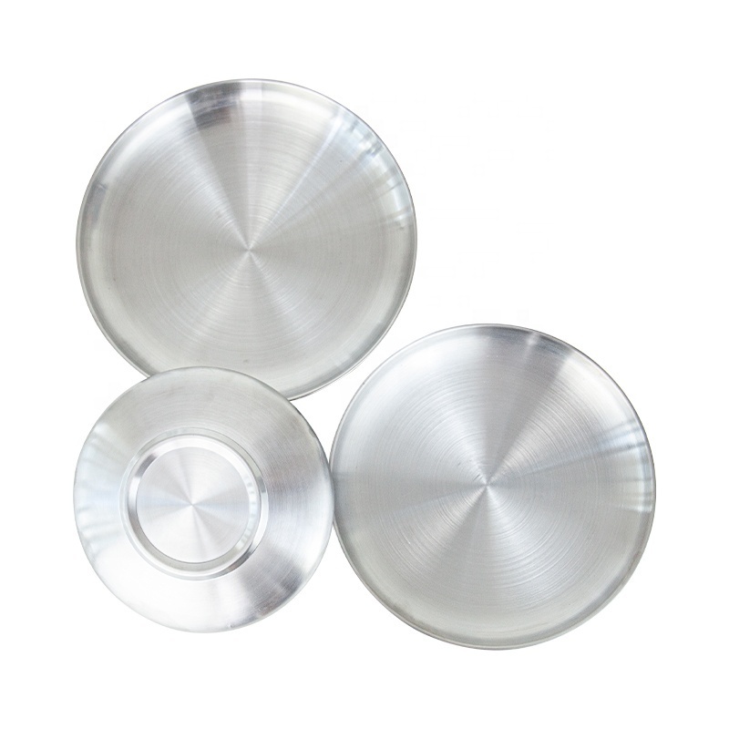 Round tray High quality Factory price kitchen stainless steel China dinner plates sets dinnerware round food tray