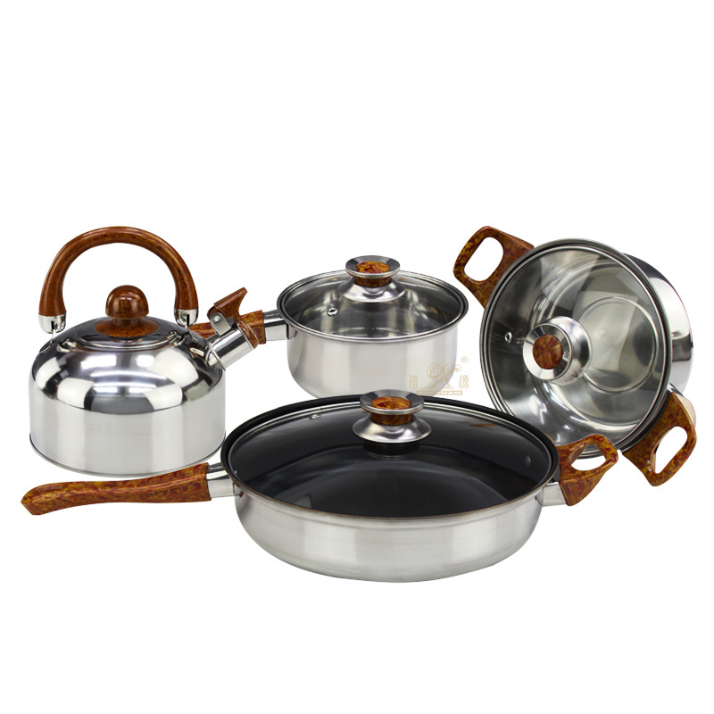 14 years factory experience Stainless steel non stick cookware sets cooking pot ollas de acero nordic casserole