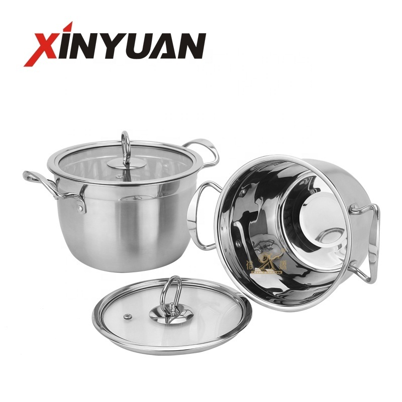 Top grade large stainless steel cooking pots stainless pail commercial cooking pot