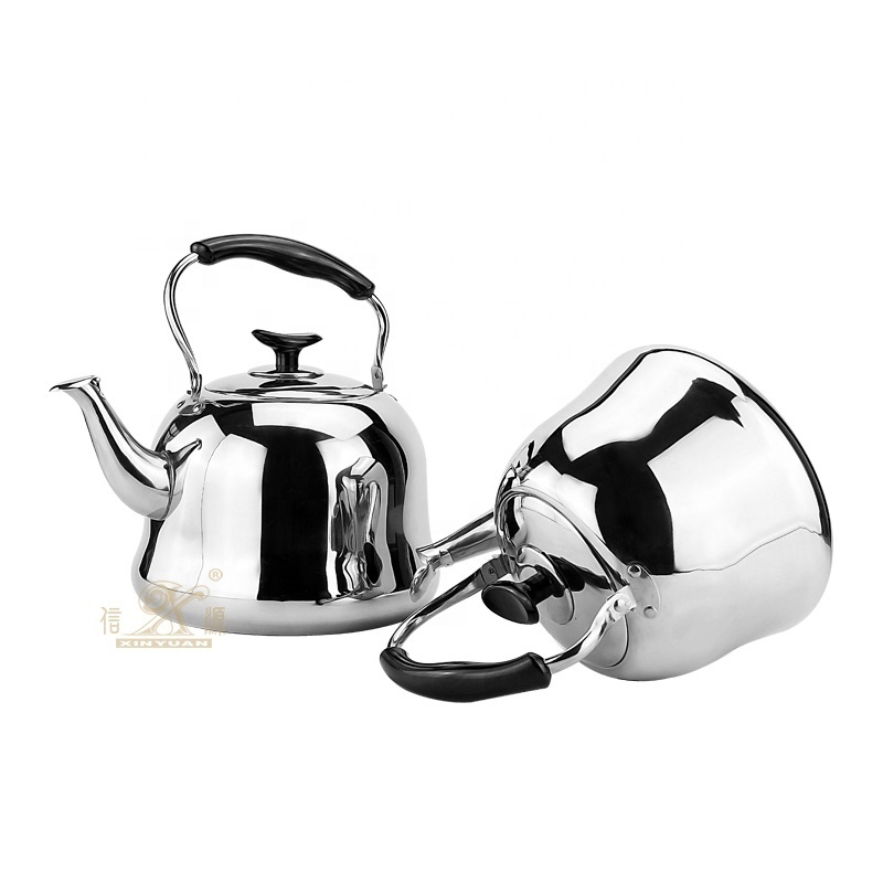 Gas Metal Silver Stovetop Induction Modern Tea Kettle COFFEE Factory direct sale stainless steel 1L kettle teapot