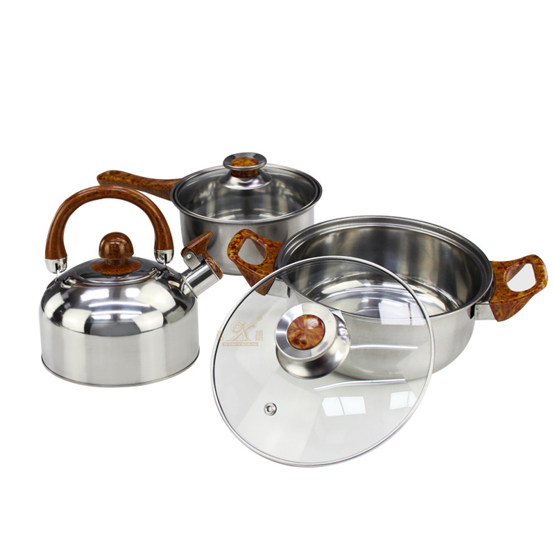 14 years factory experience Stainless steel non stick cookware sets cooking pot ollas de acero nordic casserole