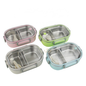 Heat-resistant  children lunch box 304 stainless steel lunch box stainless steel kids lunch box