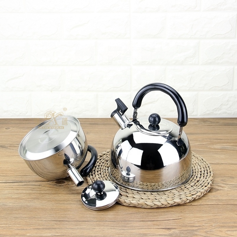 Stove Kettle Stainless Steel Customized Polishing 201 S/s Kichen Metal tea pot 3L Sustainable stocked COFFEE kettle