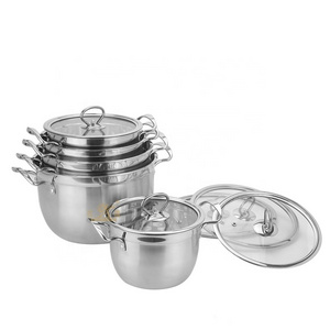 Top grade large stainless steel cooking pots stainless pail commercial cooking pot