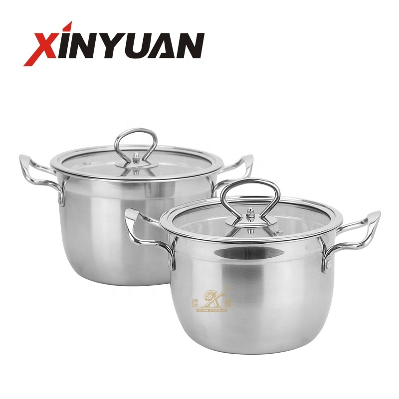 Top grade large stainless steel cooking pots stainless pail commercial cooking pot