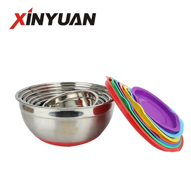 Factory specialty customization steel mixing bowl kitchenware stainless steel mixing  salad bowl set