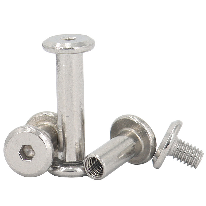 Stainless Steel Binding Post Screw Rivets Hexagon socket Head Male Female Screw Chicago Screws