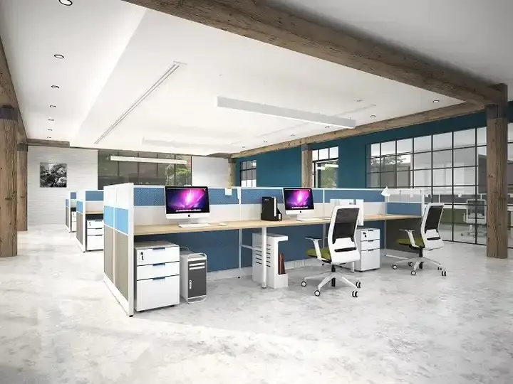 Factory Direct Sale Modern Office Cubicle 120 Degree Table Partition Open Office Partition  Workstation