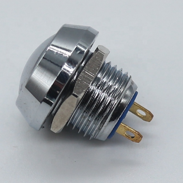 M12 Round Head metal Push button 12mm Piezo Switch Latching capacitive Touch Switch IP67 LED Illuminated Push Button Switch