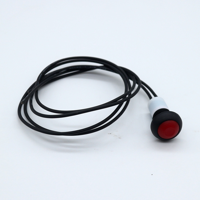 Factory price IP67 Plastic push button switch with cable Mini Dome Button Dot Flashlight Latching ON OFF Push Button Switches