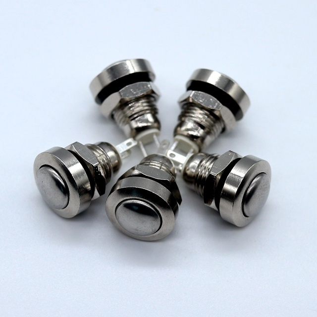 8mm 12Mm 16Mm 19Mm 22Mm  30mm Round Waterproof Ip67 Metal Push Button Momentary Latching Switch  for kitchen hood