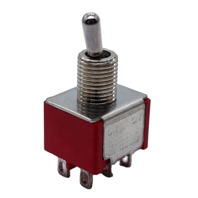 ON ON/ON OFF 6 pins DPDT Mini Latching Toggle Switch ,2/3 Position 3A/250V 5A/125V 6mm/12mm Reset Toggle Switch