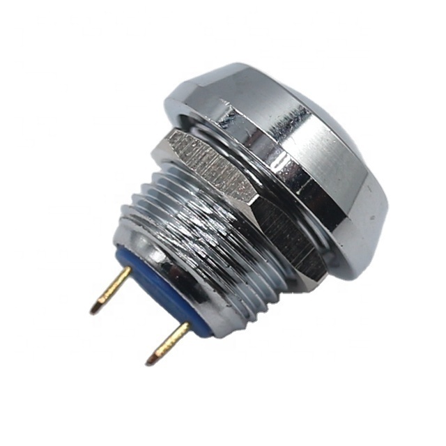 M12 Round Head metal Push button 12mm Piezo Switch Latching capacitive Touch Switch IP67 LED Illuminated Push Button Switch