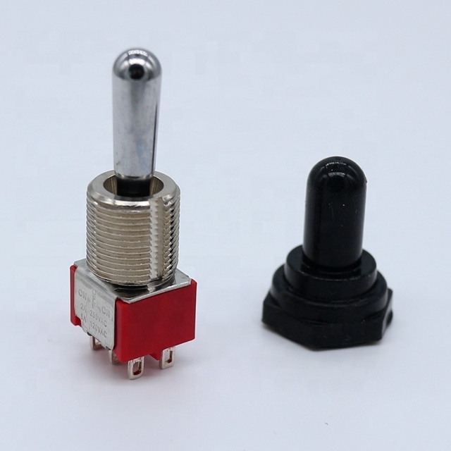 1M DP On-None-On Locking lever 6pin toggle switches 2A 250V miniature switch locking lever toggle switch